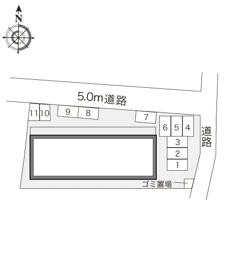 ★手数料０円★高崎市貝沢町　月極駐車場（LP）